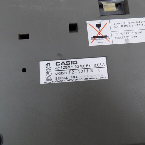Casio FR-1211 Printing Calculator 10 Key Power Works Made in Japan PARTS - Picture 8 of 8